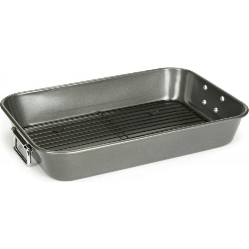 Patisse pan with rust 41.6 x 6.4 x 30.5 anthracite steel