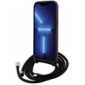 Karl Lagerfeld dėklas, skirtas iPhone 15 6,1" KLHCP15SSAKCPSK juodas HC Saffiano KC Metal Pin Crossbody