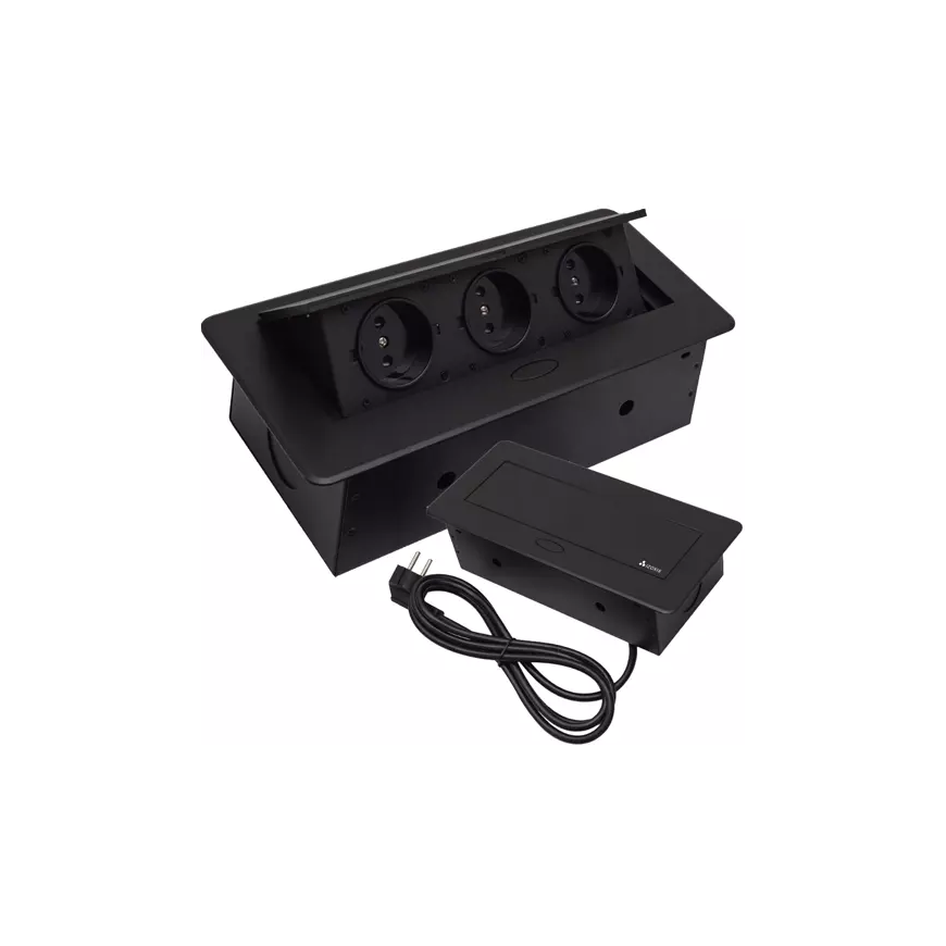 A socket hidden in the table top - triple isoxis 21659