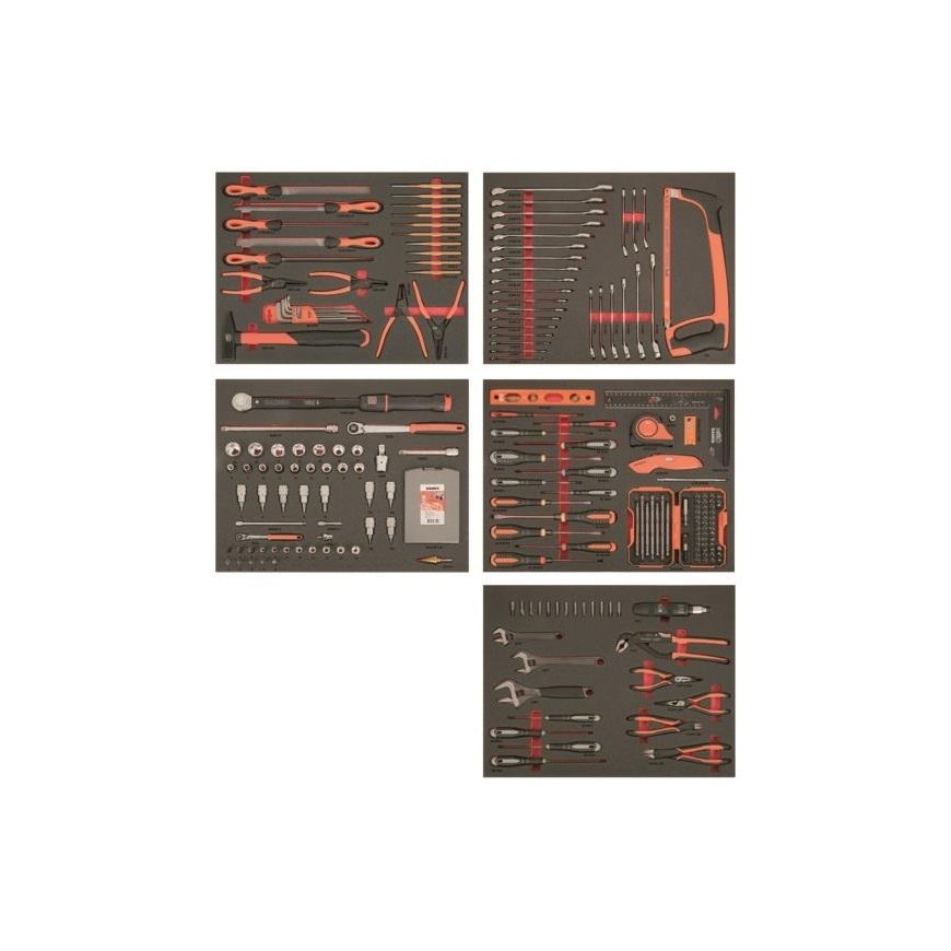 6-drawer tool trolley with cabinet, with 237 Bahco tools [1475KXL6CBFF1SD] – 3