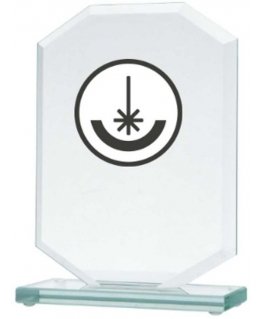 Detail Engraved glass trophy