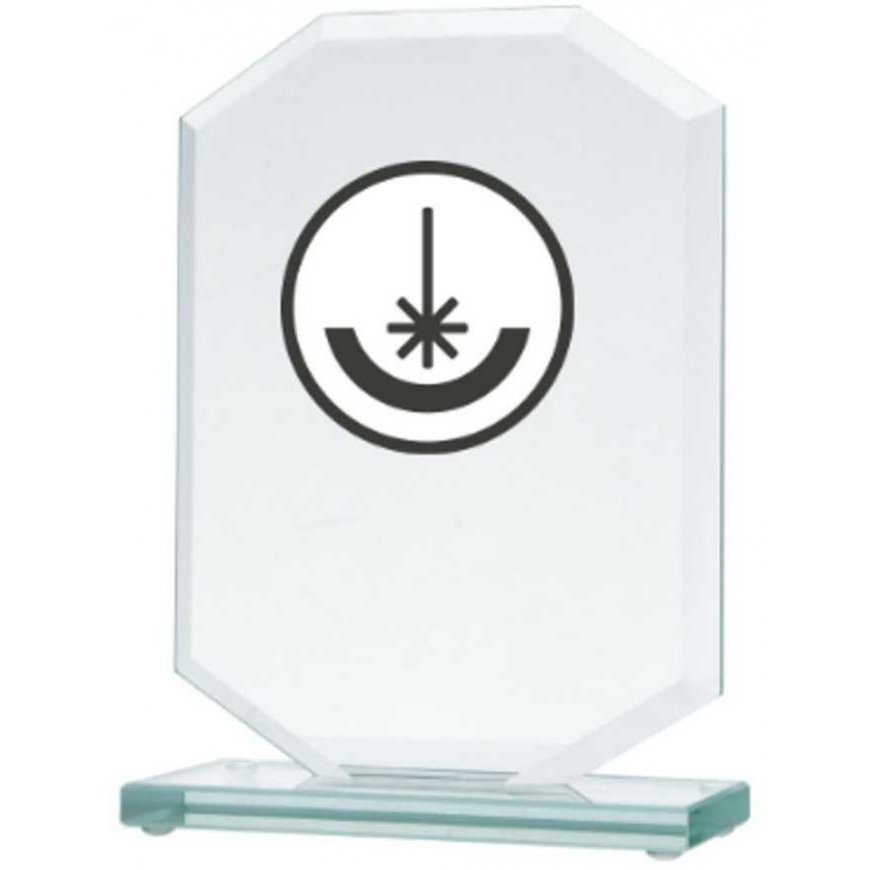 Detail Engraved glass trophy