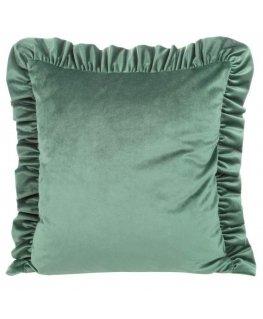 Eurofirany VELVET / 25 Velvet pillowcase, decorated with ruffles, 45 X 45 cm, color: mint