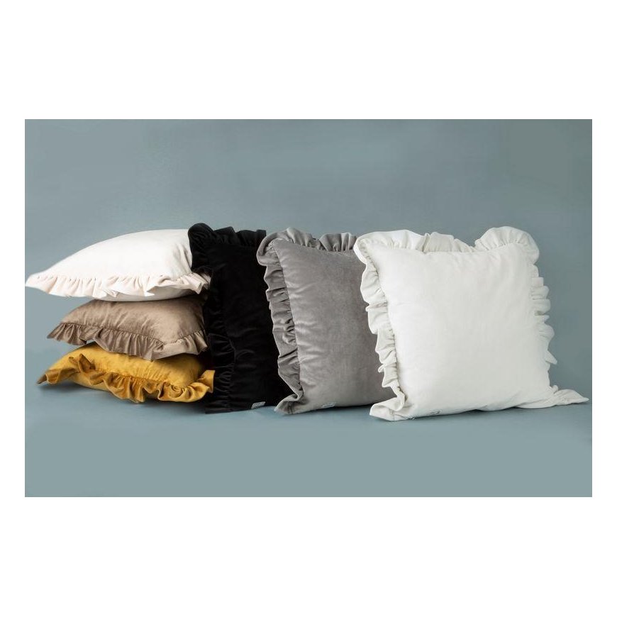 Eurofirany VELVET / 25 Velvet pillowcase, decorated with ruffles, 45 X 45 cm, color: mint – 3