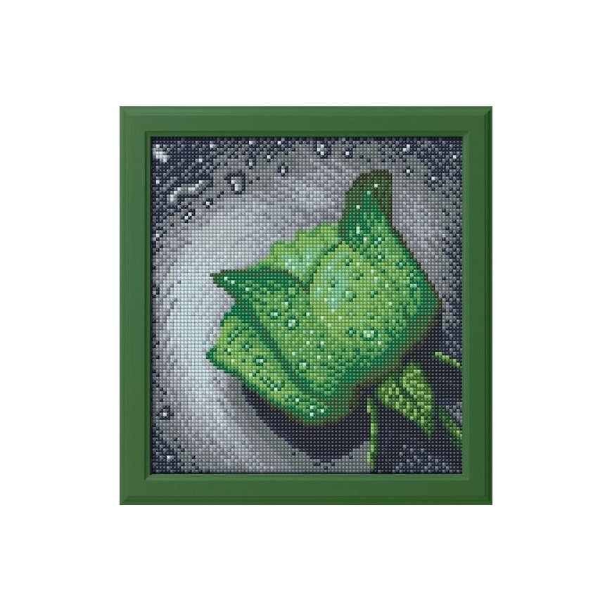 Beldizart SALE (Discontinued) Diamond Painting Kit Green Rose 22х24 cm AZ-28 – 2