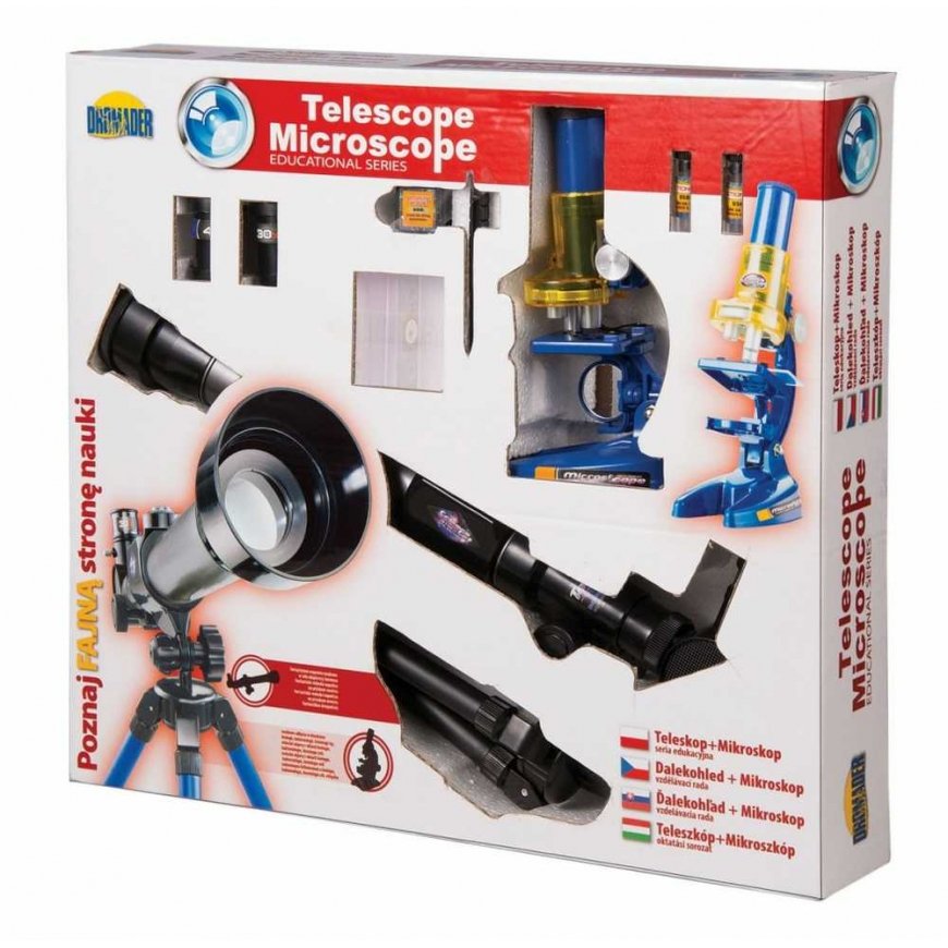 Dromader Teleskopas + mikroskopas MOKYMO RINKINYS – 3