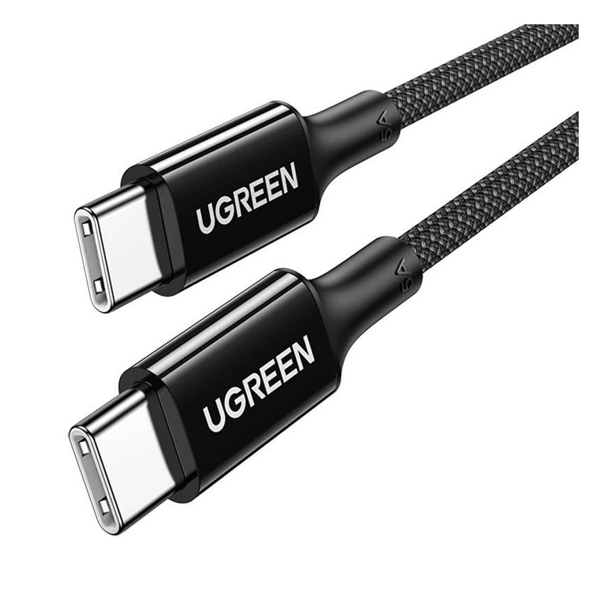 Ugreen US557 USB-C į USB-C laidas, 100 W, 5A (juodas) – 2