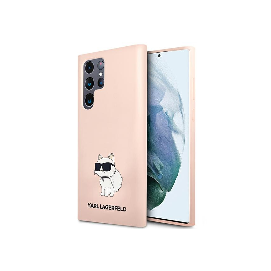 Karl Lagerfeld Case for Samsung Galaxy S23 Ultra KLHCS23LSNCHBCP Pink Hard Case Silicone Choupette – 2