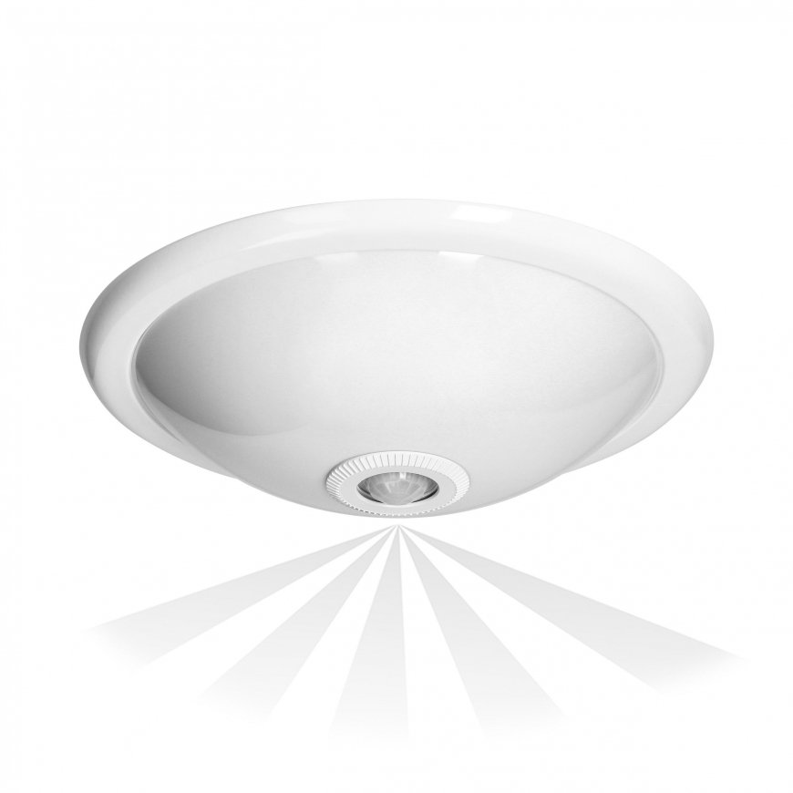 Ceiling light Orno ROVO PC, ceiling light with motion sensor 360st, 2x40W, E27, IP20, opal polycarbonate – 4