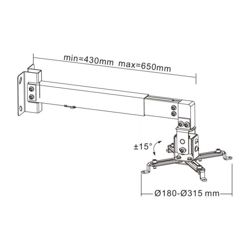 Bracket Cabletech Mounting the projector to the wall/ceiling – 2