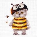 Beldizart Siuvinėjimo kryželiu rinkinys "Cat Basik. Bee" S0-229 Beldizart Siuvinėjimo kryželiu rinkinys "Cat Basik. Bee" S0-229