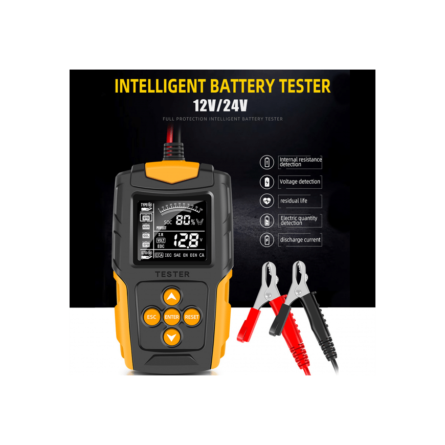 Inne Digital battery tester 12/24V – 4