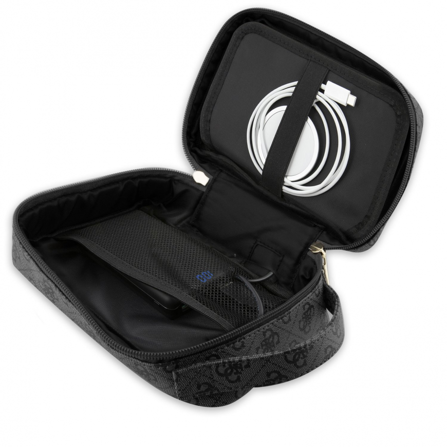 Case Guess PU 4G Printed Stripes Travel Universal Bag Black – 4