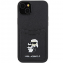 Dėklas Karl Lagerfeld KLHCP15SSAPKCNPK iPhone 15 6.1" juoda|juodas hardcase Saffiano Cardslot Karl&Choupette Metal Pin Dėklas Karl Lagerfeld KLHCP15SSAPKCNPK iPhone 15 6.1" juoda|juodas hardcase Saffiano Cardslot Karl&Choupette Metal Pin
