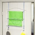 ArtMoon Luck Over Door 3-Tier Towel Rail With 2 Hooks Chrome Plated Steel 17.7 X 4.1 X 27.2"