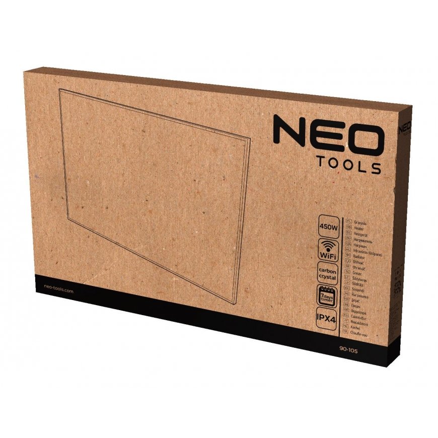 NEOTOOLS Neo 450W infraraudonųjų spindulių šildymo skydas, WIFI – 4