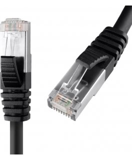 Spacetronik Kabelis RJ45 CAT8 S/FTP AWG26 CU LSZH juoda 2m