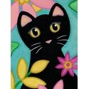 Beldizart Kitty ir gėlės 15*20 cm WD2359 Beldizart Kitty ir gėlės 15*20 cm WD2359