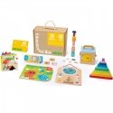 Tooky Toys Tooky žaislas Montessori mokomoji dėlionė dėlionė Abacus orų lenta 6in1 nuo 3 metų