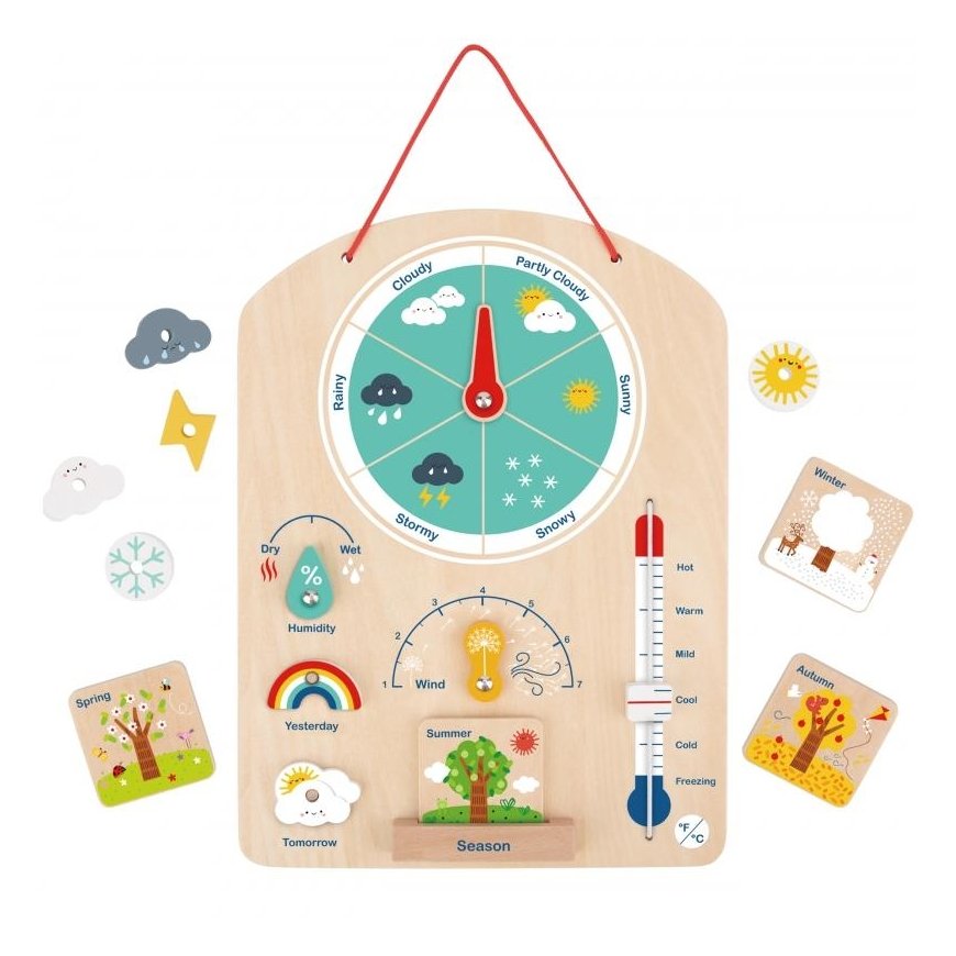 Tooky Toys Tooky žaislas Montessori mokomoji dėlionė dėlionė Abacus orų lenta 6in1 nuo 3 metų – 5