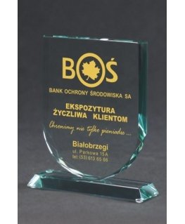Victoria Sport Trofeum glass engraved with ethos + filled with paint