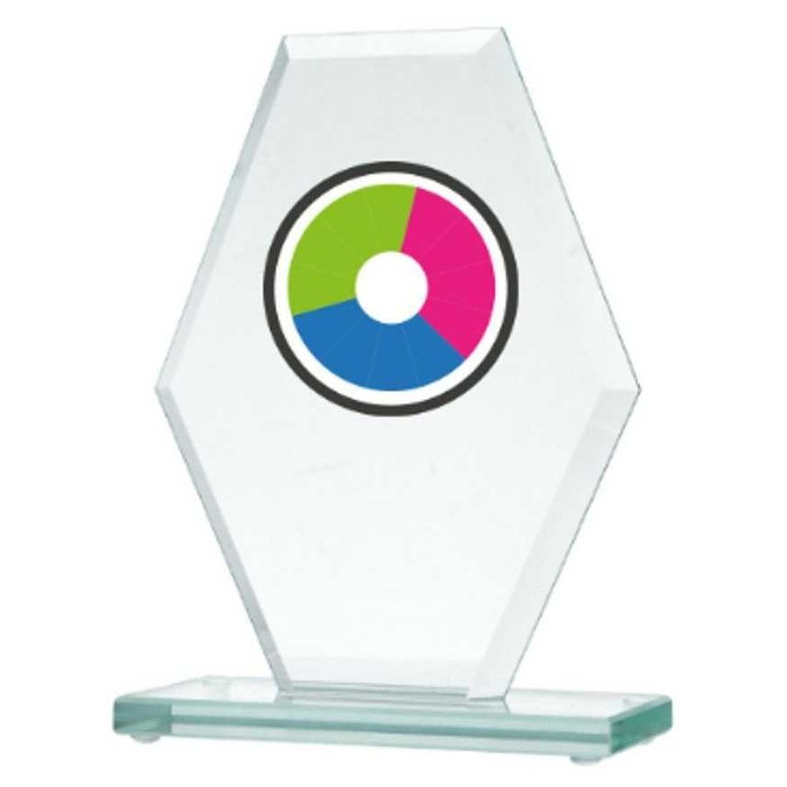 Detail LuxorJet color printing glass trophy