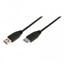 Kabelis USB LogiLink USB-A - USB-A 3 m Juodas (CU0043) Kabelis USB LogiLink USB-A - USB-A 3 m Juodas (CU0043)