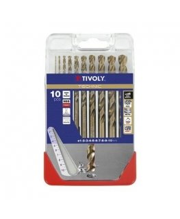 Drilled Tivoli Metal drill set HSCOB fully ground Clipster PRO 10pcs Ø1-10mm 5% cobalt