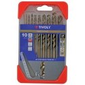Drilled Tivoli Metal drill set HSCOB fully ground Clipster PRO 10pcs Ø1-10mm 5% cobalt Drilled Tivoli Metal drill set HSCOB fully ground Clipster PRO 10pcs Ø1-10mm 5% cobalt