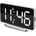 GreenBlue GB383 Digital Clock with Alarm Clock and Thermometer Function Electronic Clock LED Display White GreenBlue GB383 Digital Clock with Alarm Clock and Thermometer Function Electronic Clock LED Display White