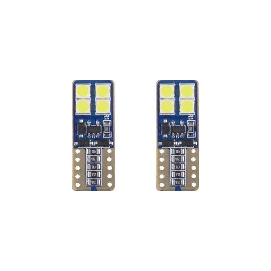 AMiO LED CANBUS 8SMD 2835 T10e (W5W) Baltas 12V/24V