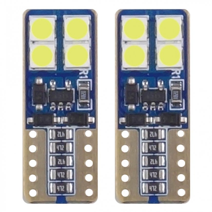 AMiO LED CANBUS 8SMD 2835 T10e (W5W) Baltas 12V/24V – 2
