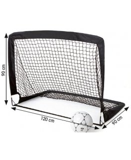Vartai sulankstomi futbolo 120x90x90 juodas