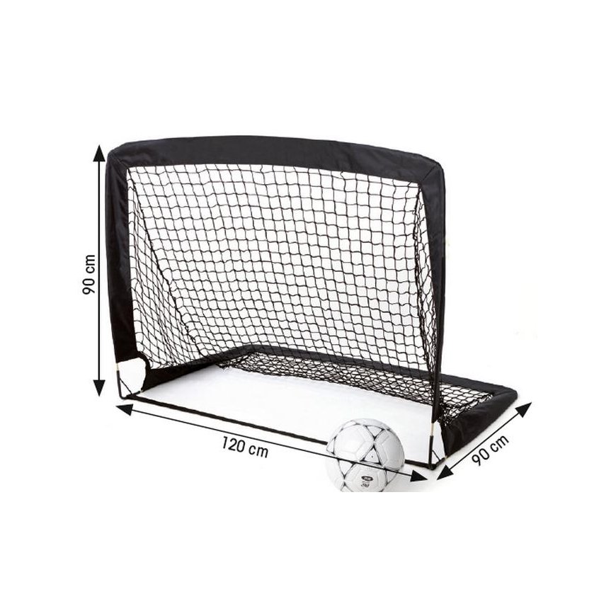 Folding soccer goal 120x90x90 black