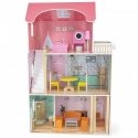 Viga Toys Didelis medinis 3-jų aukštų lėlių namas su baldais Viga Viga Toys Didelis medinis 3-jų aukštų lėlių namas su baldais Viga