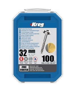 Maxi-Lock screws with coarse thread KREG SML-C125-100-INT 32mm, 100 pcs.