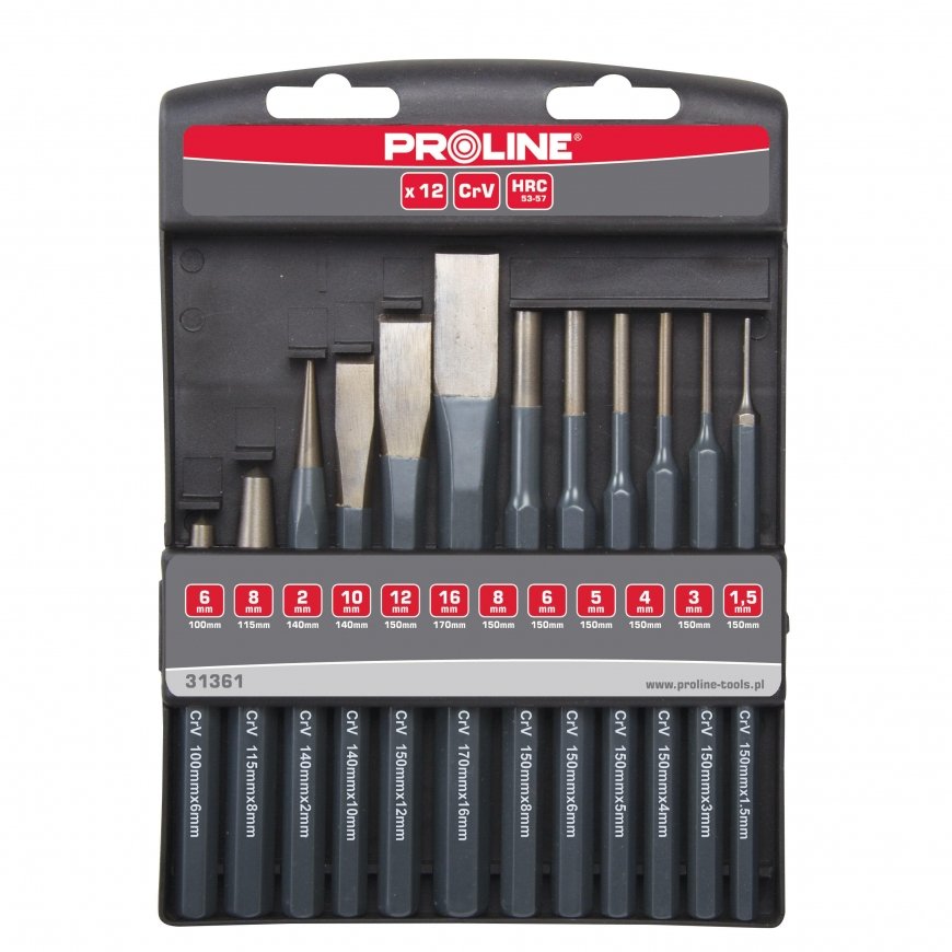 Proline Pro-Line Set of punches, chisels and dies 12 pcs. (31361) – 2