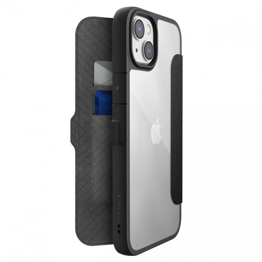 Dėklas Raptic X-Doria Urban Folio Case iPhone 14 Plus atverčiamas dangtelis juodas