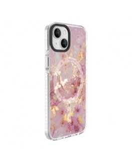 Evelatus Apple iPhone 15 PC+TPU With MagSafe Customized Print Marble Pink