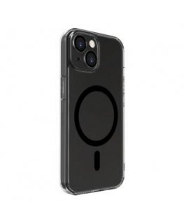 Evelatus Apple iPhone 15 Clear Case With MagSafe and Camera Protection Transparent Black