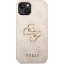 Guess dėklas skirtas iPhone 15 6,1" GUHCP15S4GMGPI rožinis HC PU odos 4G metalinis logotipas