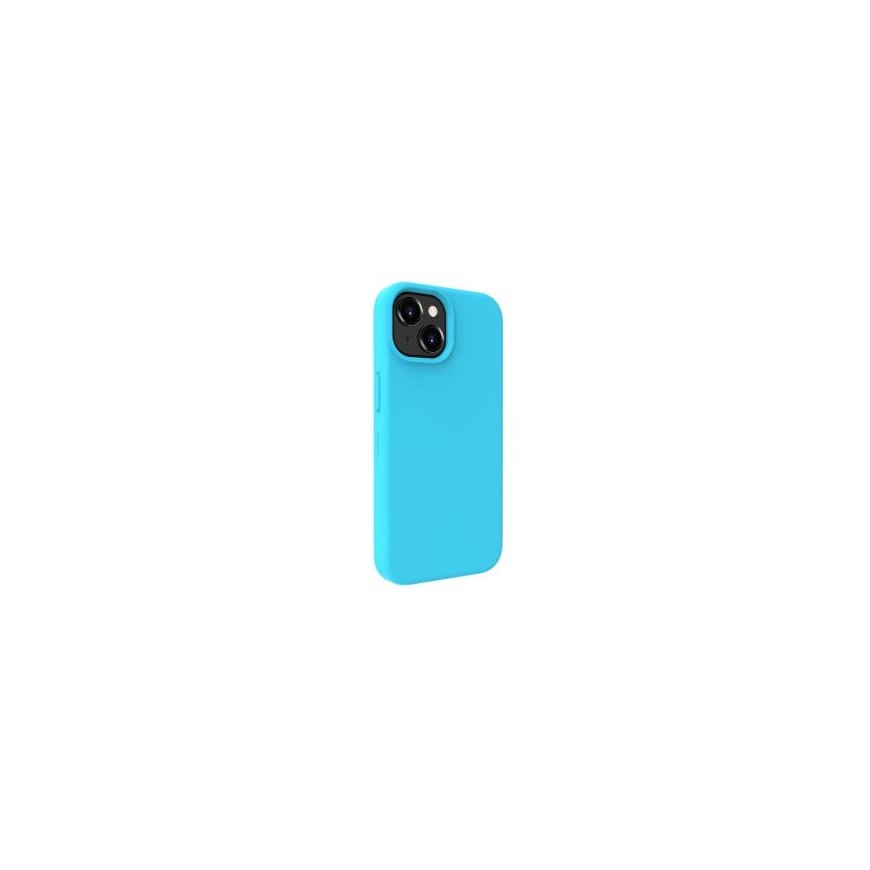 Evelatus Apple iPhone 15 Plus Premium Soft Touch Silicone Case Cyan Blue