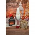 Saska Garden gnome on telescopic legs white 80-115cm Saska Garden gnome on telescopic legs white 80-115cm