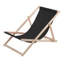 Woodok Beach lounger, wooden black