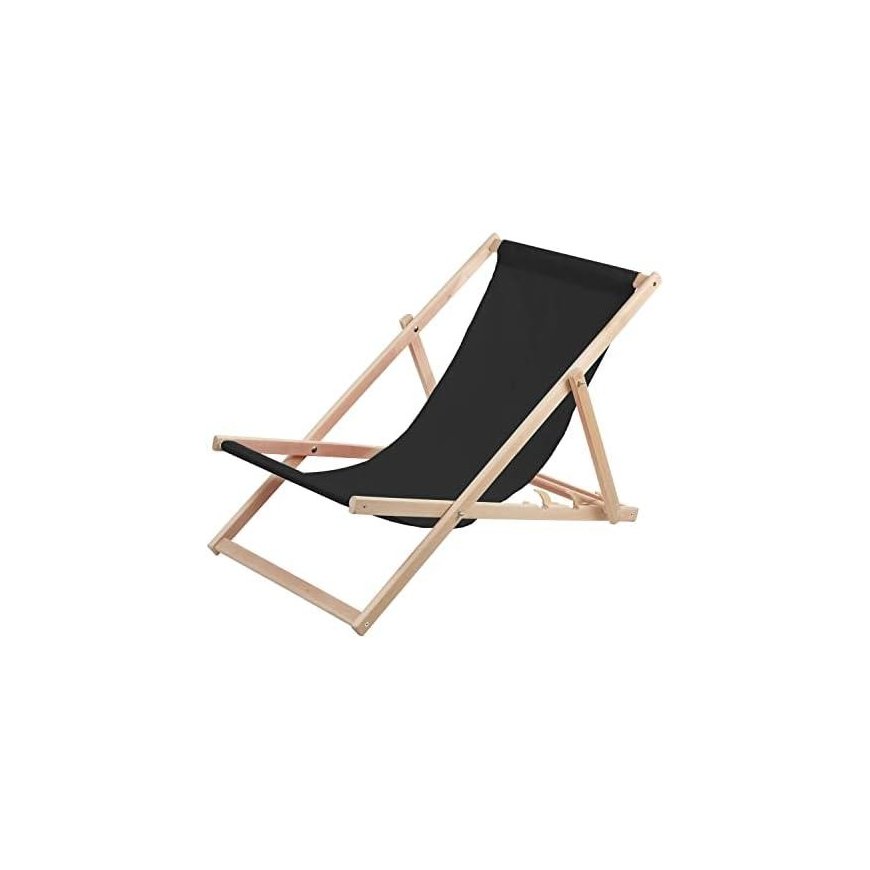 Woodok Beach lounger, wooden black – 4