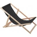 Woodok Beach lounger, wooden black
