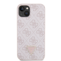 Case Guess PU 4G Strass Triangle Metal Logo Case for iPhone 15 Pink Case Guess PU 4G Strass Triangle Metal Logo Case for iPhone 15 Pink