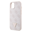 Case Guess PU 4G Strass Triangle Metal Logo Case for iPhone 15 Pink Case Guess PU 4G Strass Triangle Metal Logo Case for iPhone 15 Pink