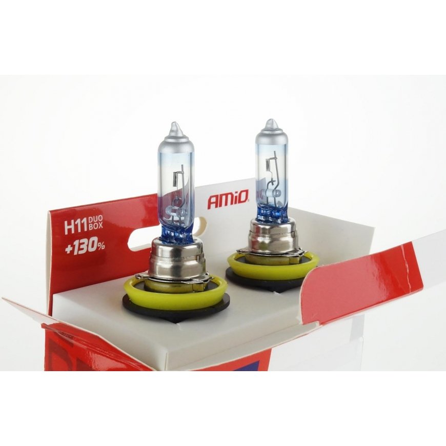 Amio Halogen bulbs h11 12v 55w lumitec limited +130% duo – 3