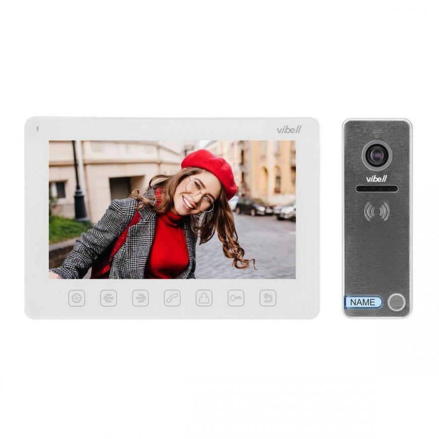 Orno Vaizdo domofono komplektas, ragelis, spalvotas, 7 colių LCD, OSD meniu, vartų valdymas, baltas NOVEO – 2